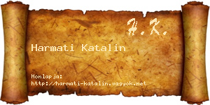 Harmati Katalin névjegykártya